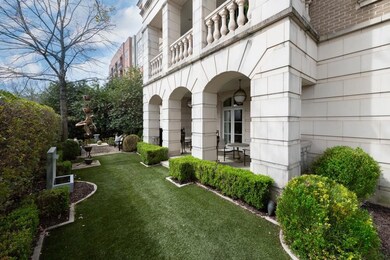 Covered patio opening to beautiful garden