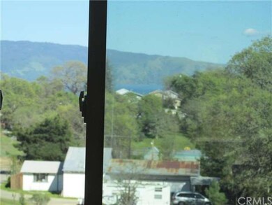 View from Great Room window of lake and mountains