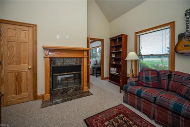 See-through wood burning fireplace
