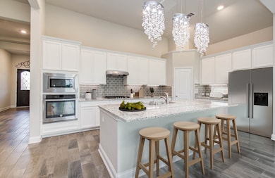 Large kitchen island.