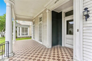 Oversized covered front porch