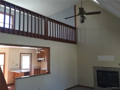 View of Loft and Kitchen from Family Room