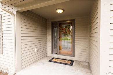 Entry door is 2 years old.  Recessed porch so the
