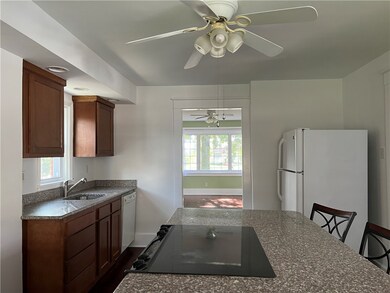 Equipped kitchen with granite counter tops.