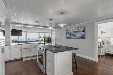 Large open island kitchen