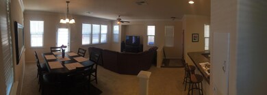 Living room and dining room