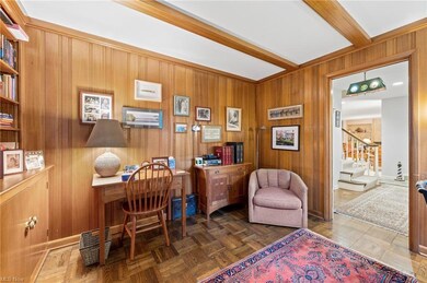 Library/Study perfect for zoom meetings.   Parquet