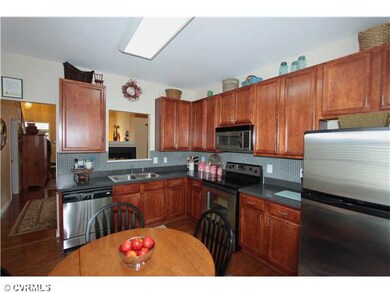 Kitchen - Hardwood Floors, Maple Cabinets with Gla