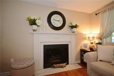 Cozy up to this marble hearth