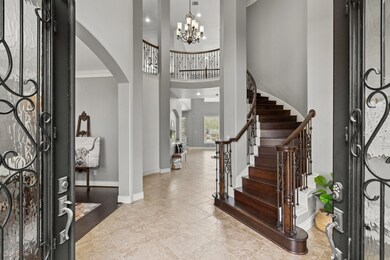 Grand entry and sweeping staircase