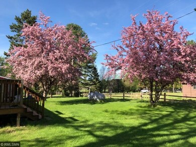 Beautiful flowering trees in back yard