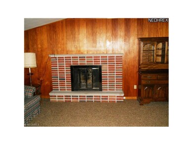 Fireplace wall of the family room.