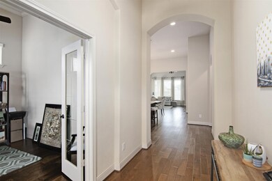 Gorgeous wood flooring!   Private office to the left as you ente.