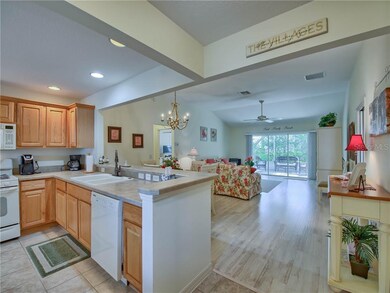 Open Kitchen and split floor plan with vaulted cei