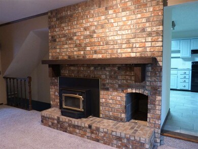 Beautiful wood burning fireplace