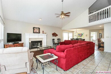 Vaulted ceilings in living room