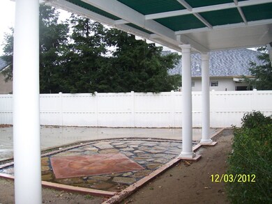 Covered patio and rock work