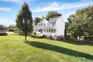 Colonial home with covered porch