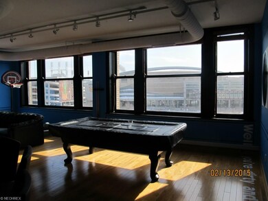 Expansive large windows opens to the activity belo