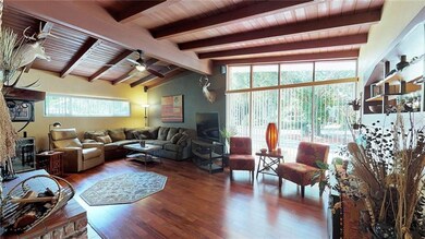 Living Room with vaulted ceiling