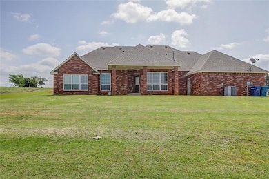 This home has a covered patio that faces the West 