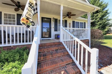 Covered porch greets you