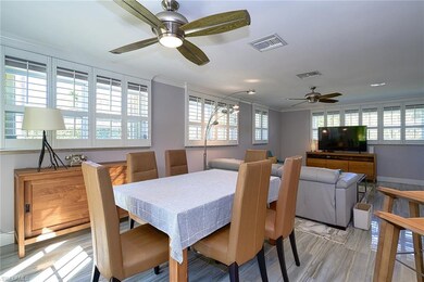 Dining room looking towards front of the home and 