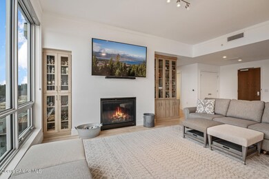Custom display cabinets & gas fireplace