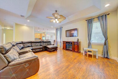 living room with wood floors