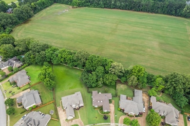 Aerial perspective of suburban area