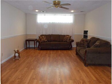 Family Room. Ceiling fan and recessed lighting