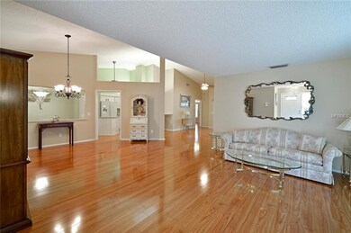 Open plan with living room and dining room.