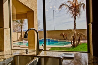 Kitchen window to pool