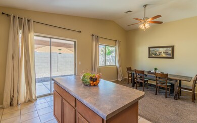 Kitchen open to Eat In Area
