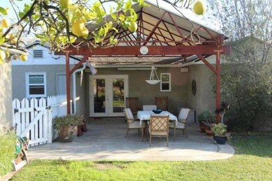 Outdoor Family Room with pull down movie screen fo