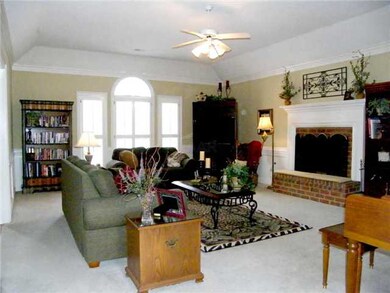 22x17, triple arched window, raised hearth firepla