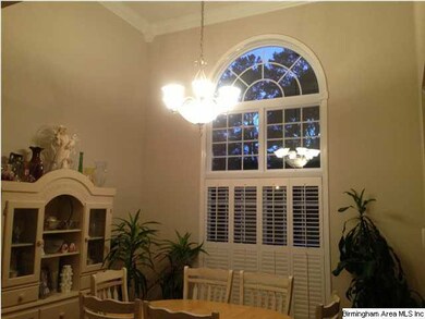 High ceilings in the dining room
