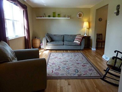 Living Room. Large living room with large windows 