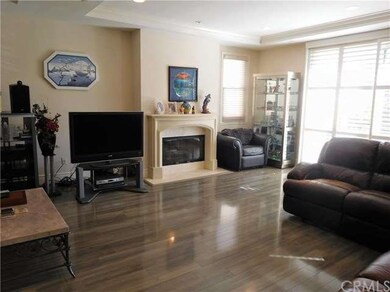 Living room with fireplace