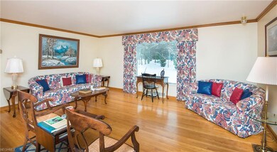 The living room with a view to the backyard.