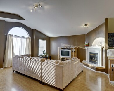 Upstairs Living Room and Fireplace