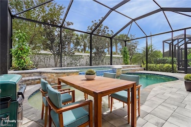Virtually Staged Screened-In Pool Area