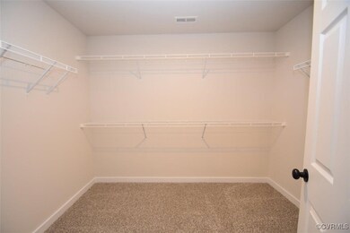 Spacious closet with carpet flooring