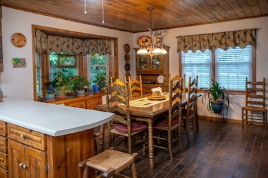 Kitchen leading into dining room