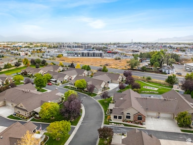 Aerial view of a mountainous background
