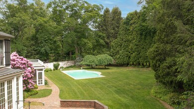 Pool and backyard.