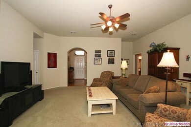 Family room is spacious