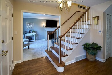 Entry way looking into the living room