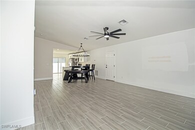 Unfurnished dining area featuring ceiling fan and