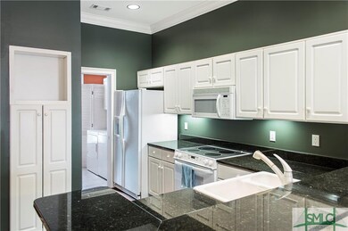Generous counter and cabinet space. Note Breakfast